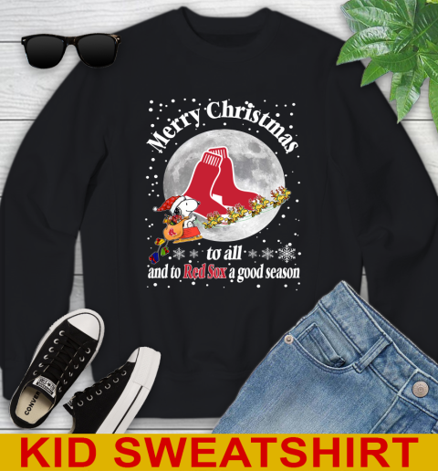 Boston Red Sox Merry Christmas To All And To Red Sox A Good Season MLB Baseball Sports Youth Sweatshirt