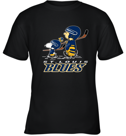 Let's Play St. Louis Blues Ice Hockey Snoopy NHL Youth T-Shirt