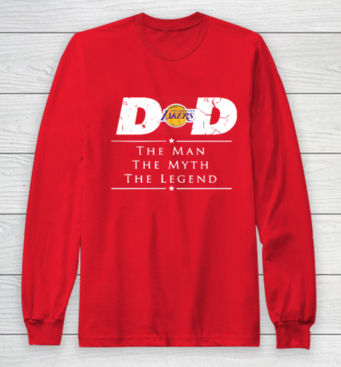 Los Angeles Lakers NBA Basketball Dad The Man The Myth The Legend Long Sleeve T-Shirt 7