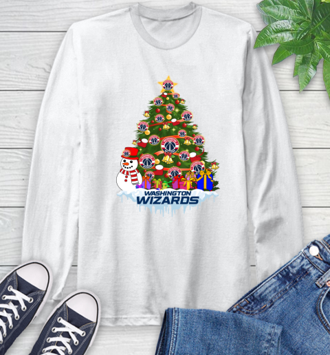 Washington Wizards Merry Christmas NBA Basketball Sports Long Sleeve T-Shirt