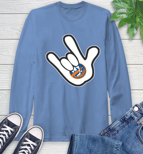 New York Islanders NHL Hockey Mickey Rock Hand Disney Long Sleeve T-Shirt 11