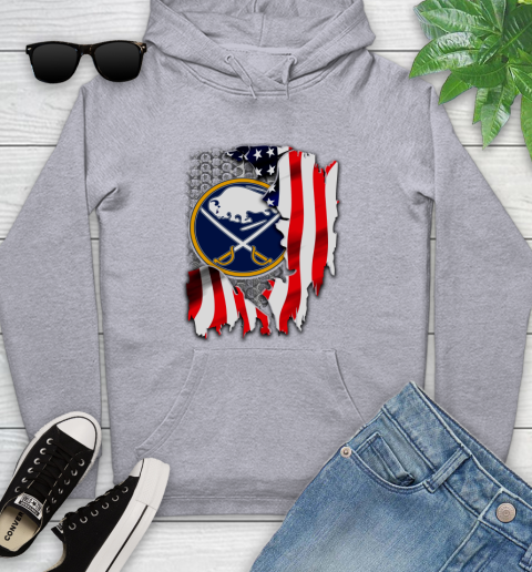 Buffalo Sabres NHL Hockey American Flag Youth Hoodie 6