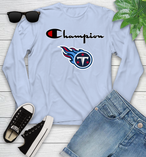 NFL Football Tennessee Titans Champion Shirt Youth Long Sleeve 6