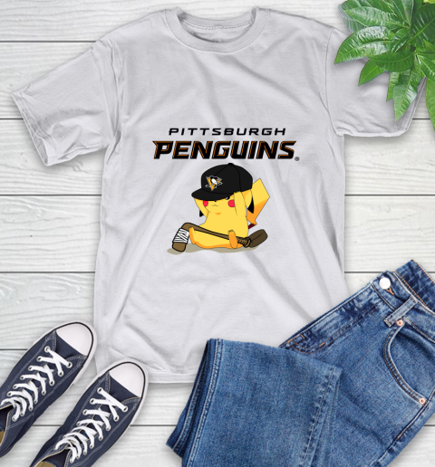 NHL Pikachu Hockey Sports Pittsburgh Penguins T-Shirt 12