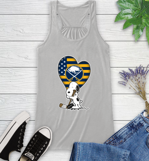Buffalo Sabres NHL Hockey The Peanuts Movie Adorable Snoopy Racerback Tank