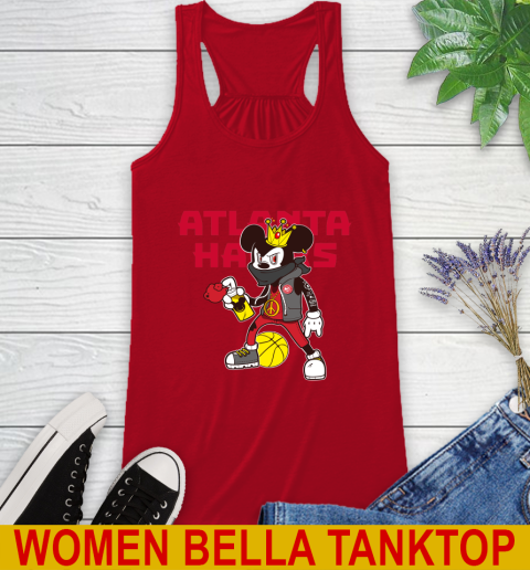 Atlanta Hawks NBA Basketball Mickey Peace Sign Sports Racerback Tank 6