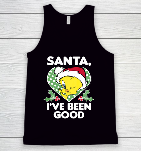 Looney Tunes Christmas Tweety Bird Santa I ve Been Good Tank Top