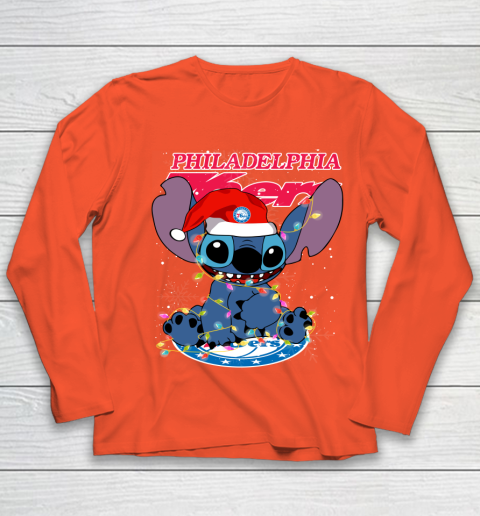 Philadelphia 76ers NBA noel stitch Basketball Christmas Youth Long Sleeve 2