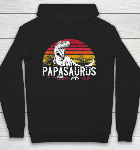 Grandpa Funny Gift Apparel  Mens Father's Day Gift For Grandpa Papasaurus Hoodie