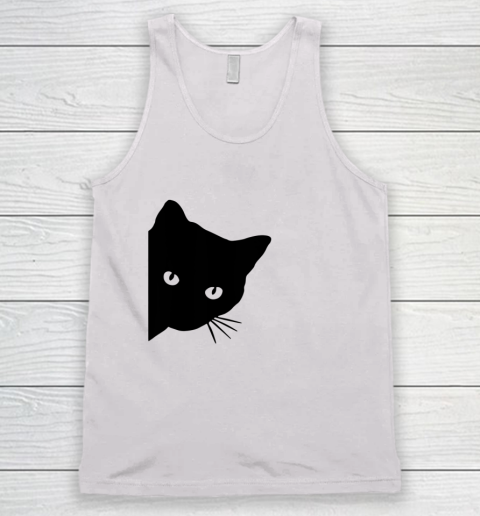 Black Cat Face Watching Funny Cat Halloween Gifts Cat Lovers T Shirt.QZSPTYUYC4 Tank Top