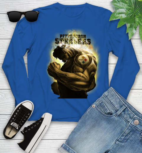 Pittsburgh Steelers NFL Football Hulk Marvel Avengers Sports Youth Long Sleeve 10