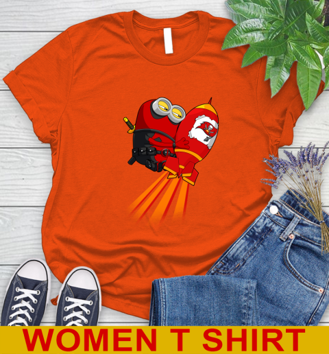 NFL Football Tampa Bay Buccaneers Deadpool Minion Marvel Shirt Women's T-Shirt 4 NFL Football Tampa Bay Buccaneers Deadpool Minion Marvel Shirt Women's T-Shirt - Image 4