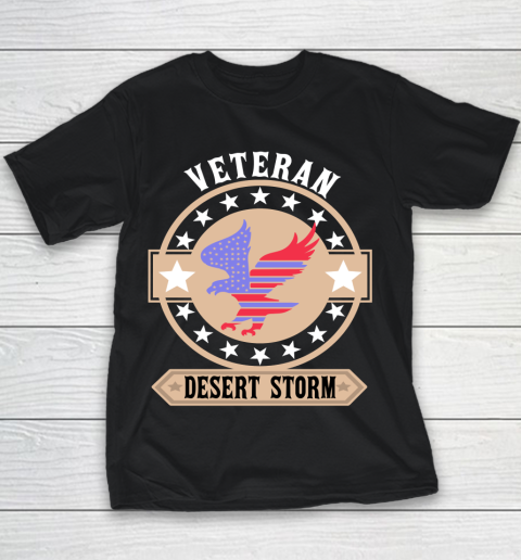 Desert Storm Veteran  American Flag  Eagle Youth T-Shirt