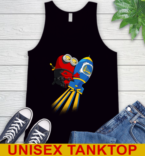 NBA Basketball Golden State Warriors Deadpool Minion Marvel Shirt Tank Top