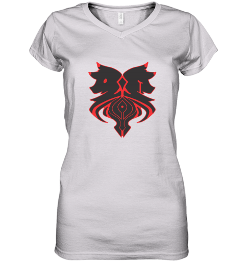 Aaron Lycan Blend Hoodie Back Red Women's V-Neck T-Shirt