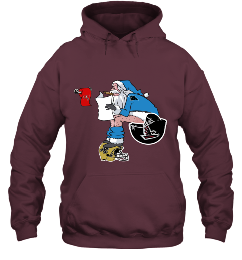 fwyg santa claus carolina panthers shit on other teams christmas hoodie 23 front maroon
