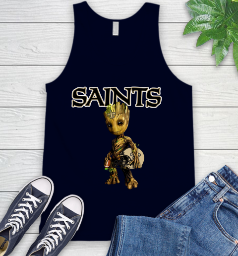 New Orleans Saints NFL Football Groot Marvel Guardians Of The Galaxy Tank Top 3