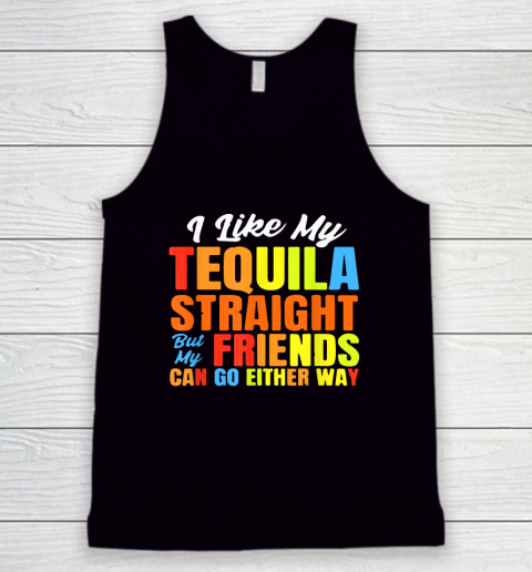 I Just Like My Tequila Straight LGBT Pride Tequila Christmas Tank Top