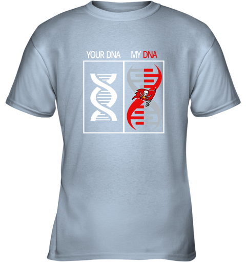 2og3 my dna is the tampa bay buccaneers football nfl youth t shirt 26 front light blue