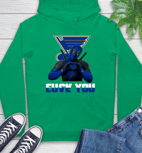 NHL St.Louis Blues Deadpool Love You Fuck You Hockey Sports Hoodie 8