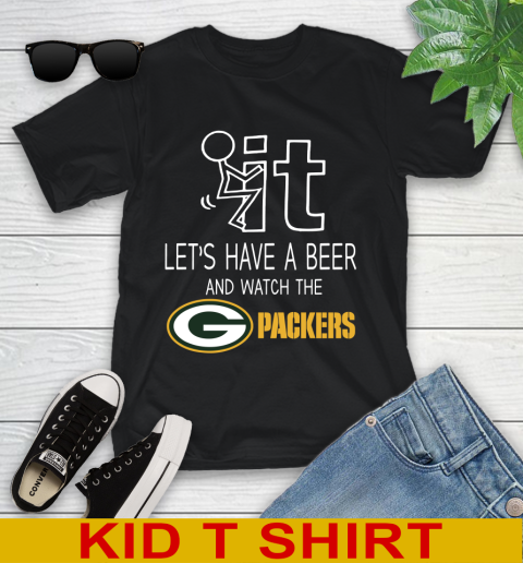 Green Bay Packers Football NFL Let's Have A Beer And Watch Your Team Sports Youth T-Shirt