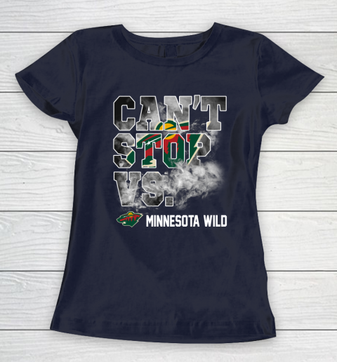 NHL Minnesota Wild Hockey Can't Stop Vs Women's T-Shirt 3 NHL Minnesota Wild Hockey Can't Stop Vs Women's T-Shirt - Image 3