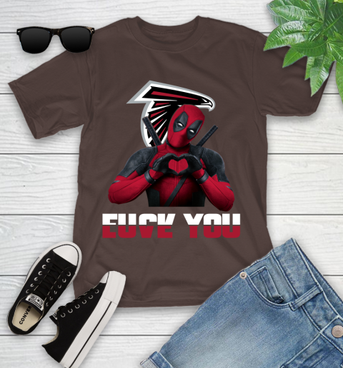 NHL Atlanta Falcons Deadpool Love You Fuck You Football Sports Youth T-Shirt 7