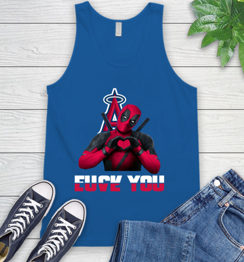 MLB Los Angeles Angels Deadpool Love You Fuck You Baseball Sports Tank Top 4