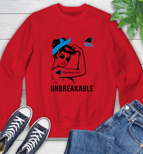 NFL Carolina Panthers Girl Unbreakable Football Sports Sweatshirt 7