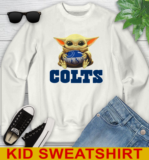 NFL Football Indianapolis Colts Baby Yoda Star Wars Shirt Youth Sweatshirt