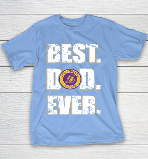 NBA Los Angeles Lakers Basketball Best Dad Ever Family Shirt Youth T-Shirt 8