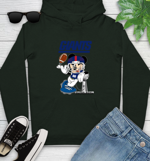 NFL newyork giants Mickey Mouse Disney Super Bowl Football T Shirt Youth Hoodie 13