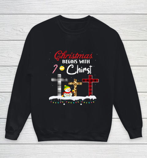Ph Christmas Begins With Christ Costume Christian Youth Sweatshirt