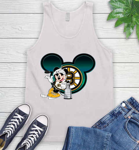 NHL Boston Bruins Stanley Cup Mickey Mouse Disney Hockey T Shirt Tank Top
