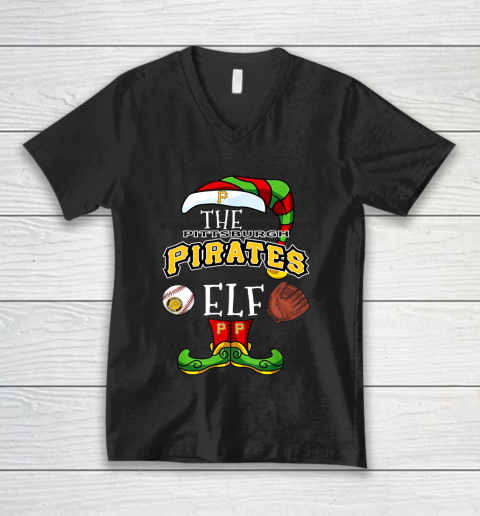 Pittsburgh Pirates Christmas ELF Funny MLB V-Neck T-Shirt