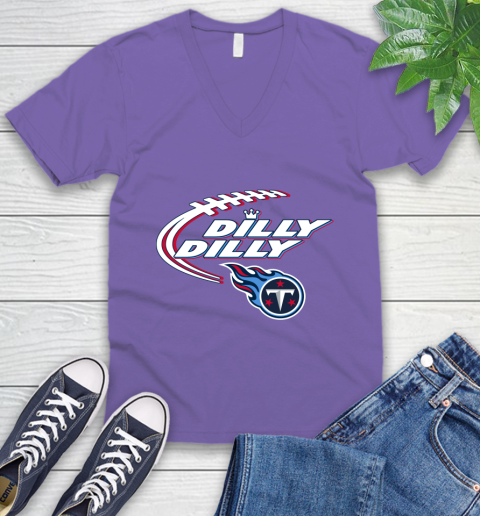 NFL Tennessee Titans Dilly Dilly Football Sports V-Neck T-Shirt 10