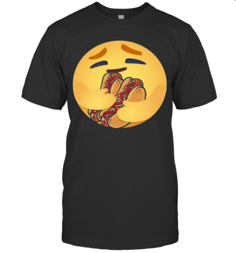 Facebook Care Emoji Hugging Hot Dog T-Shirt