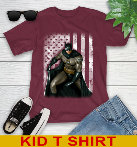 New York Jets NFL Football Batman DC American Flag Shirt Youth T-Shirt 5
