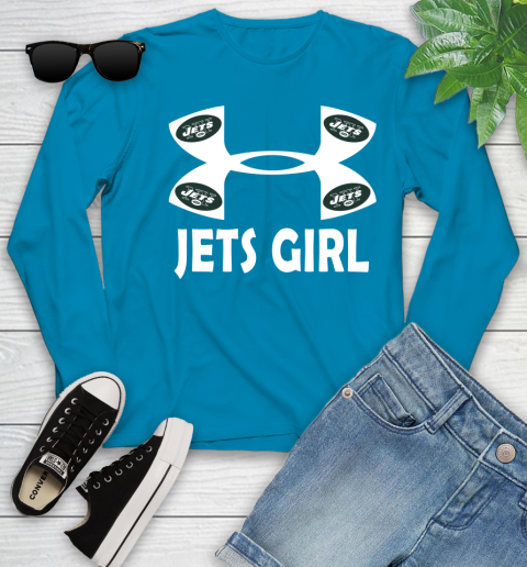 NFL New York Jets Girl Under Armour Football Sports Youth Long Sleeve 8