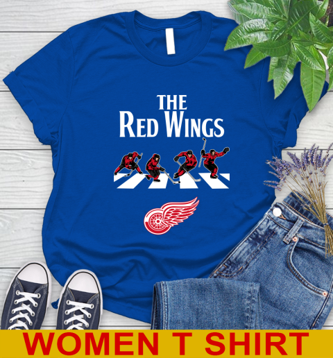 NHL Hockey Detroit Red Wings The Beatles Rock Band Shirt Women's T-Shirt 10