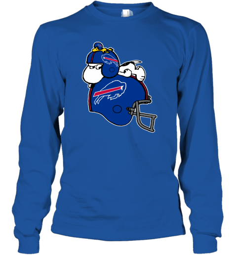 Buffalo Bills Royal Blue With Helmet Long Sleeve Shirt