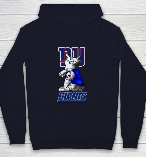 NFL Football My Cat Loves New York Giants Youth Hoodie Tee For Sports