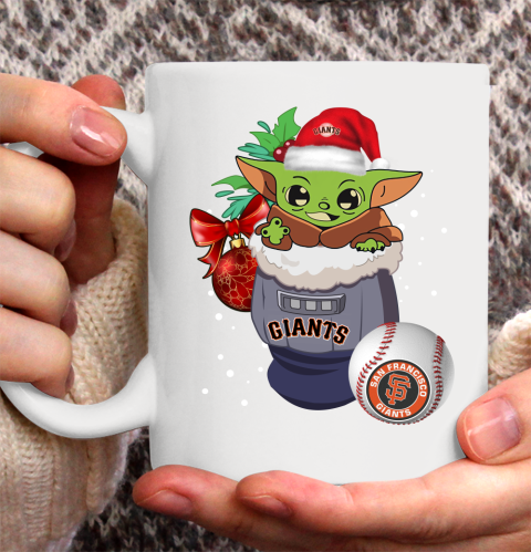 San Francisco Giants Christmas Baby Yoda Star Wars Funny Happy MLB Ceramic Mug 11oz 2