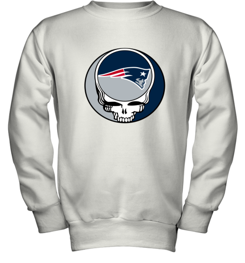 NFL Team New England Patriots x Grateful Dead Logo Band Shirts Youth Sweatshirt