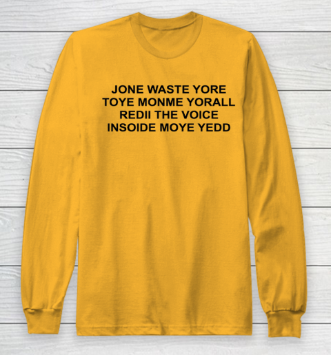 Jone Waste Yore Funny I Miss You Blink 182 Long Sleeve T-Shirt 2