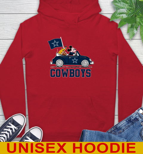 NFL Football Dallas Cowboys Pluto Mickey Driving Disney Shirt Hoodie 10