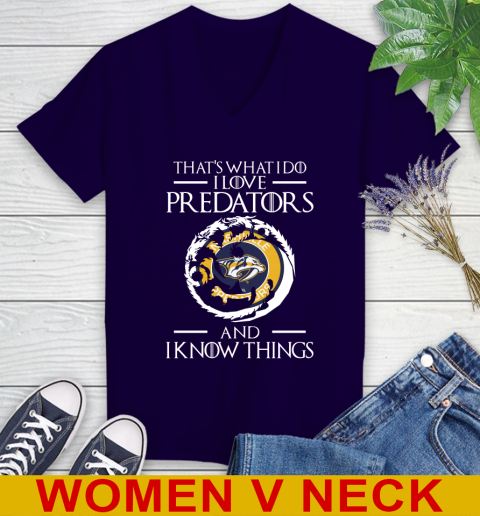 Nashville Predators NHL Hockey That's What I Do I Love My Team And I Know Things Game Of Thrones 75