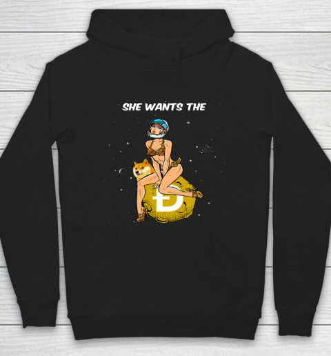 Cryptocurrency She Wants The Dogecoin Doge Crypto Moon Hoodie