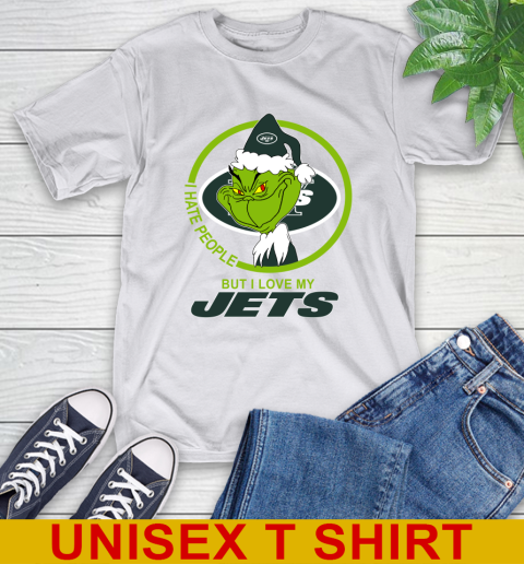New York Jets NFL Christmas Grinch I Hate People But I Love My Favorite Football Team T-Shirt 12