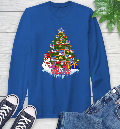 New York Rangers Merry Christmas NHL Hockey Sports Long Sleeve T-Shirt 9